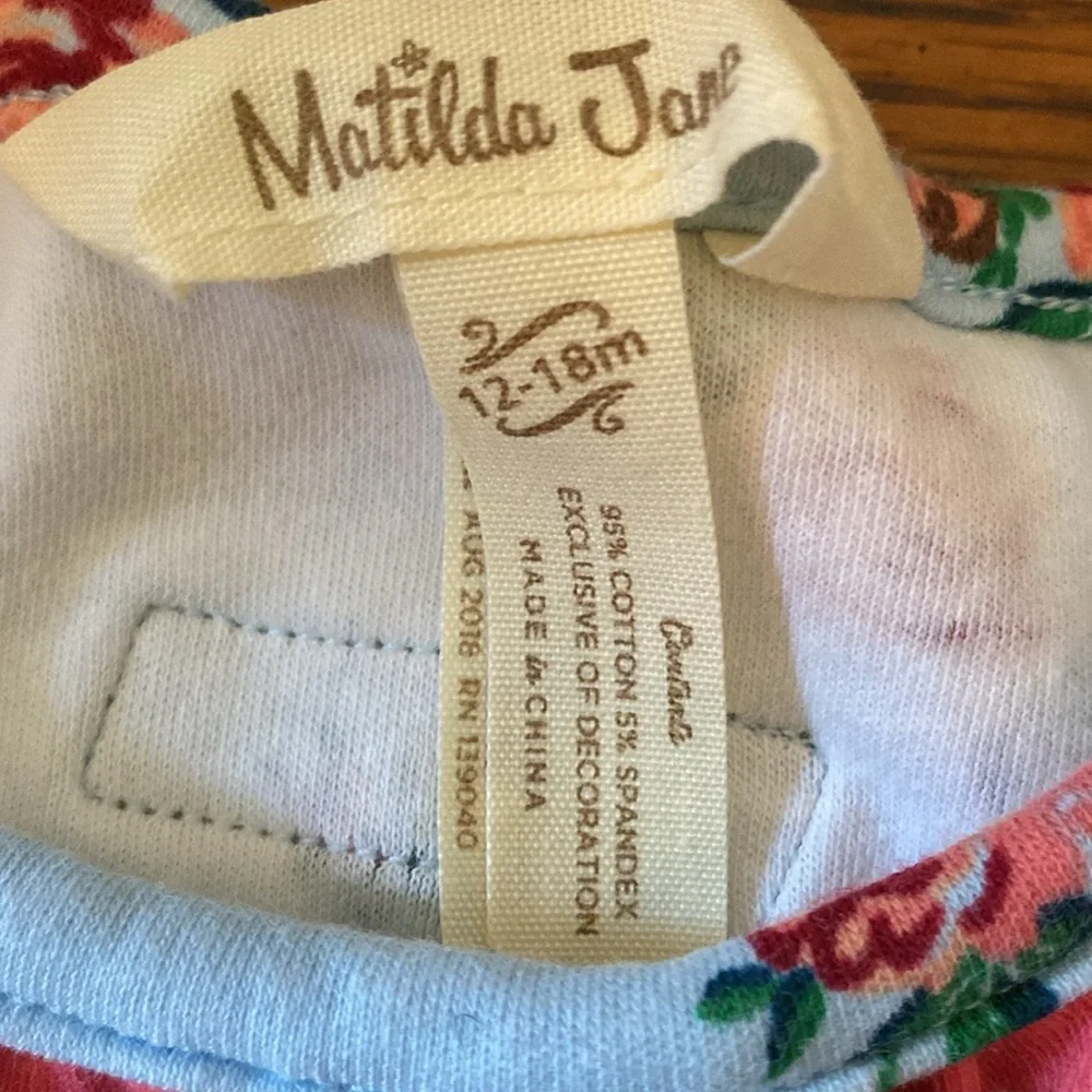 Matilda Jane floral romper 12-18 months